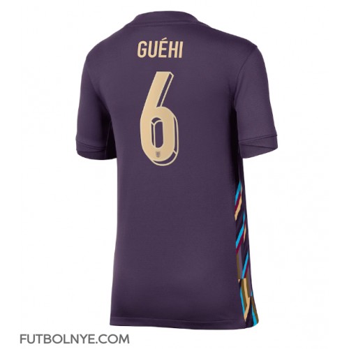 Camiseta Inglaterra Marc Guehi #6 Visitante Equipación para mujer Eurocopa 2024 manga corta